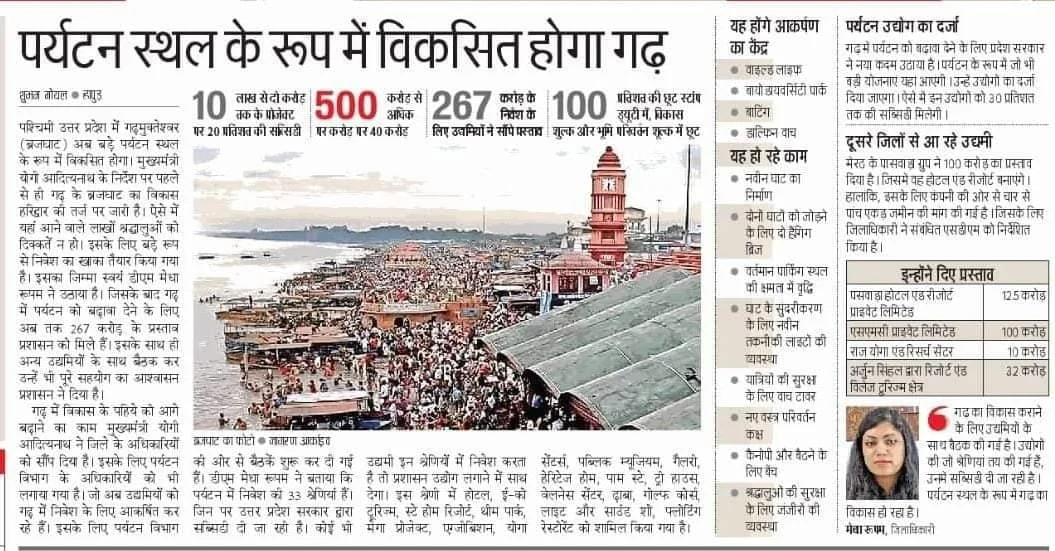 Garhmukteshwar tourism and infrastructure growth news