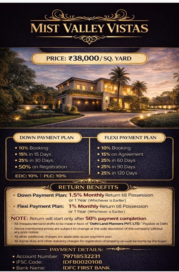 Mist Valley Vistas payment plan